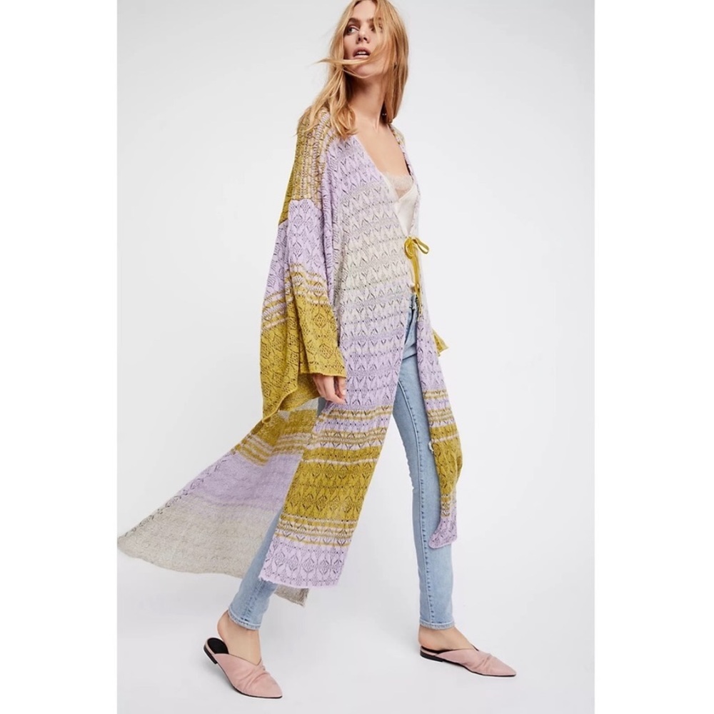 Free People Midnight Reflections Kimono Duster Cardigan